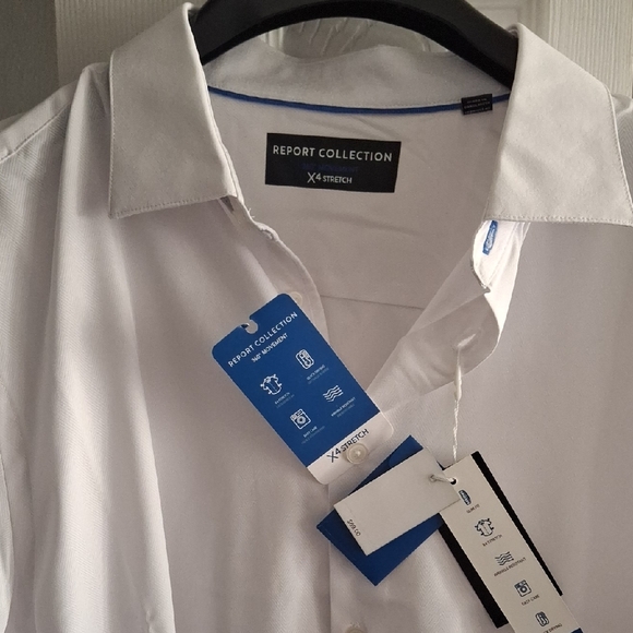 Report Collection Men's Classic White Dress Shirt - Picture 1 of 4